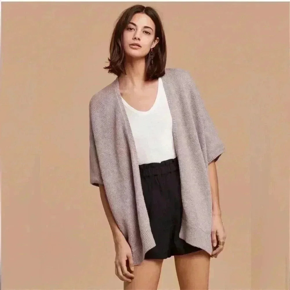 Aritzia community lonic very oversized cape with unique  blue design.